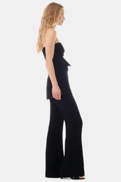 GANNI Plus Size Klær | Dresstoff<Viscose Stretch Flared-bukser Black