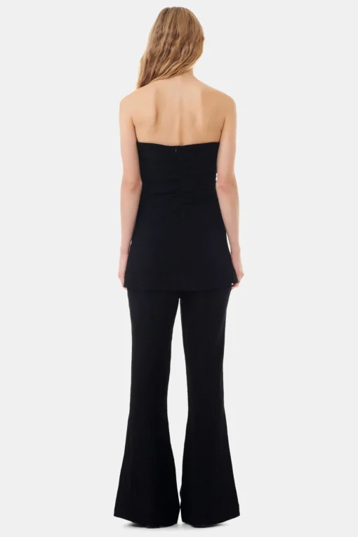 GANNI Plus Size Klær | Dresstoff<Viscose Stretch Flared-bukser Black