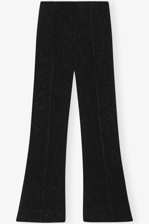 GANNI Plus Size Klær | Dresstoff<Viscose Stretch Flared-bukser Black