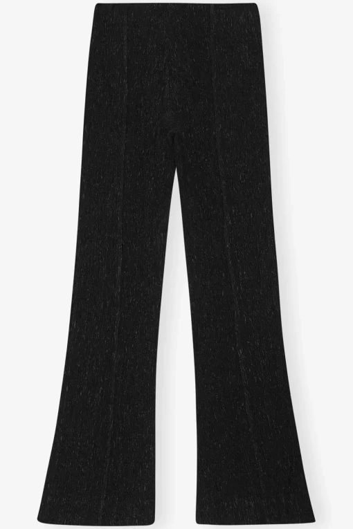 GANNI Plus Size Klær | Dresstoff<Viscose Stretch Flared-bukser Black