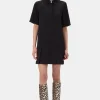 GANNI Plus Size Klær | Festklær<Viscose Twill Mini-kjole Black