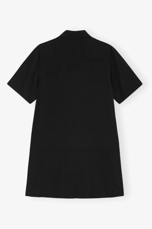 GANNI Plus Size Klær | Festklær<Viscose Twill Mini-kjole Black