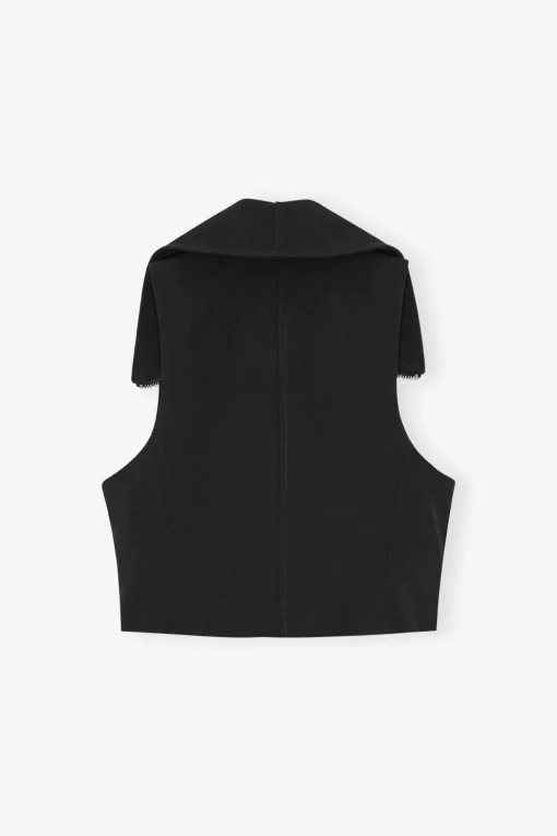 GANNI Ganni Exclusives | Kåper & Jakker<Zip-vest Black