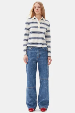 GANNI Sett | Jeans<Blue Foil Izey-jeans MidBlueStone