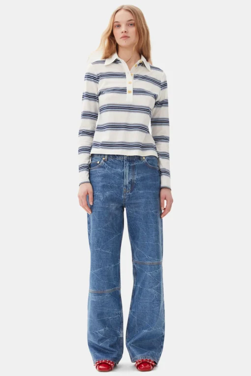 GANNI Sett | Jeans<Blue Foil Izey-jeans MidBlueStone