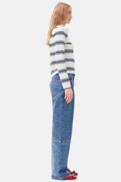 GANNI Sett | Jeans<Blue Foil Izey-jeans MidBlueStone