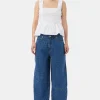 GANNI Jeans | Denimklær<Blue Jacquard Denim Stary-jeans MidBlueStone