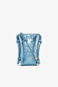GANNI Mini Vesker | Crossbody Vesker<Blue Metallic Bou-crossbodyveske BlueCuracao
