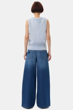 GANNI Ganni Exclusives | Strikkeplagg<Blue Tie String-vest Heather