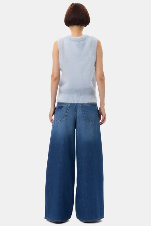 GANNI Ganni Exclusives | Strikkeplagg<Blue Tie String-vest Heather