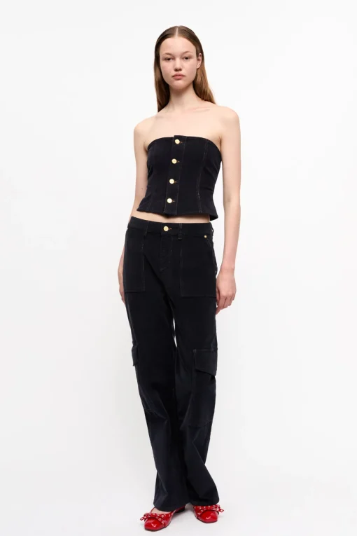 GANNI Fabrics Of The Future | Sett<Blue Washed Corduroy-topp SkyCaptain