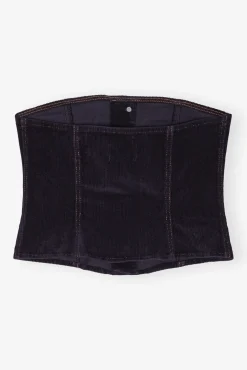 GANNI Fabrics Of The Future | Sett<Blue Washed Corduroy-topp SkyCaptain