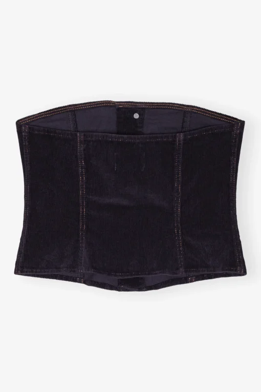 GANNI Fabrics Of The Future | Sett<Blue Washed Corduroy-topp SkyCaptain