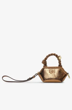 GANNI Nøkkelringer | Mini Vesker<Metallic Nano Bou Bag Bronze
