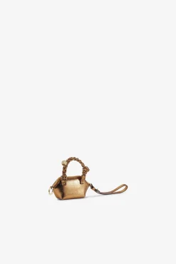 GANNI Nøkkelringer | Mini Vesker<Metallic Nano Bou Bag Bronze