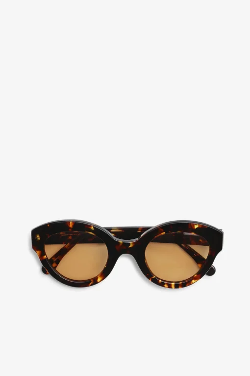 GANNI Solbriller<Brown Chunky Round-solbriller BrandyBrown