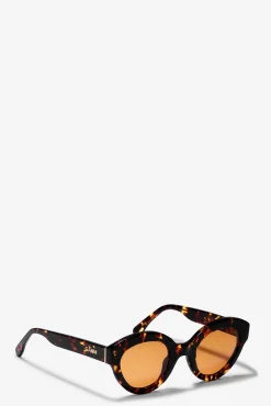 GANNI Solbriller<Brown Chunky Round-solbriller BrandyBrown