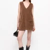 GANNI Ganni Exclusives | Sett<Brown Corduroy Mini-kjole RainDrum