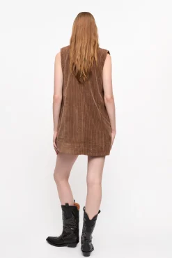 GANNI Ganni Exclusives | Sett<Brown Corduroy Mini-kjole RainDrum