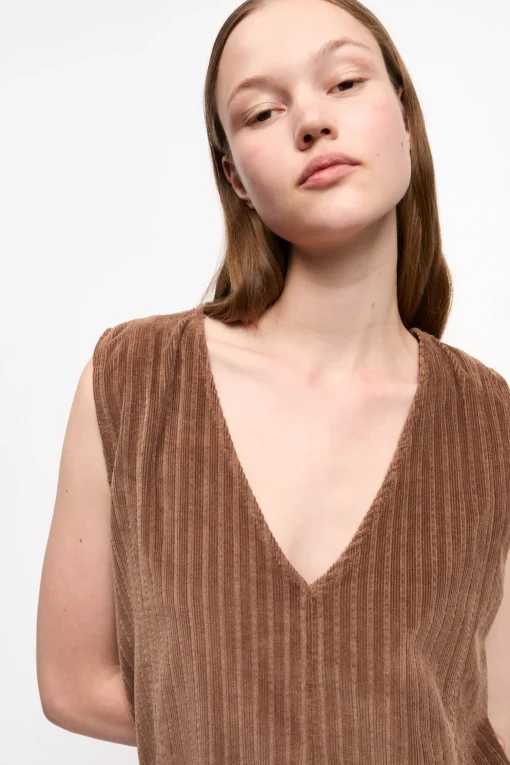 GANNI Ganni Exclusives | Sett<Brown Corduroy Mini-kjole RainDrum