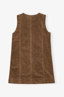 GANNI Ganni Exclusives | Sett<Brown Corduroy Mini-kjole RainDrum