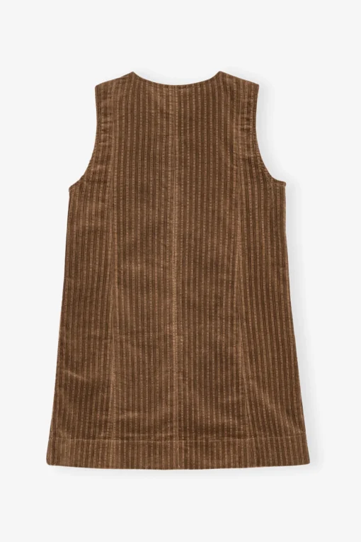 GANNI Ganni Exclusives | Sett<Brown Corduroy Mini-kjole RainDrum