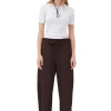 GANNI Sett | Bukser<Brown Drapey Melange Elasticated Waist-bukser Mole