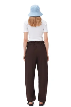 GANNI Sett | Bukser<Brown Drapey Melange Elasticated Waist-bukser Mole