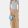 GANNI Sett | Bukser<Brown Herringbone Canvas Mid Waist-bukse Tiger'sEye