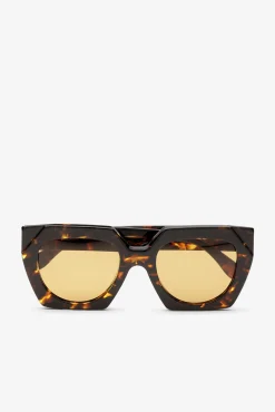 GANNI Solbriller<Brown Oversized Sunglasses BrandyBrown