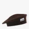 GANNI Hatter<Brown Structured Rib-alpelue HotFudge
