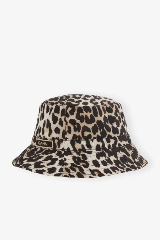 GANNI Hatter | Leopardmønster Klær<Bøttehatt Black