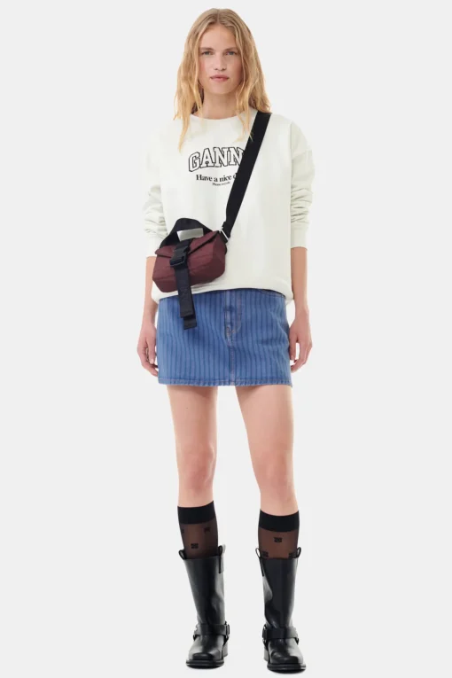 GANNI Mini Vesker | Crossbody Vesker<Burgundy Tech Mini Satchel-veske ChocolateFondant