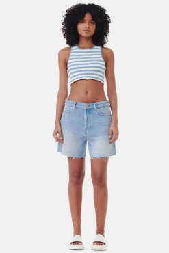 GANNI Topper<Crochet Racerback-topp GlacierLake