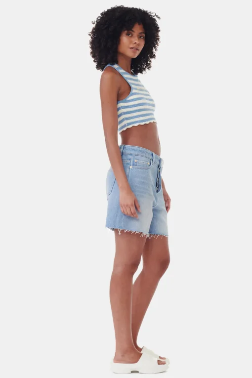 GANNI Topper<Crochet Racerback-topp GlacierLake