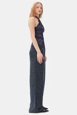 GANNI Sett | Jeans<Dark Blue Fluffy Wide-jeans Rinse