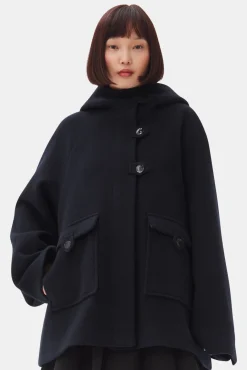 GANNI Kåper & Jakker<Dark Blue Midi-jakke SkyCaptain