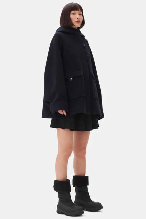 GANNI Kåper & Jakker<Dark Blue Midi-jakke SkyCaptain