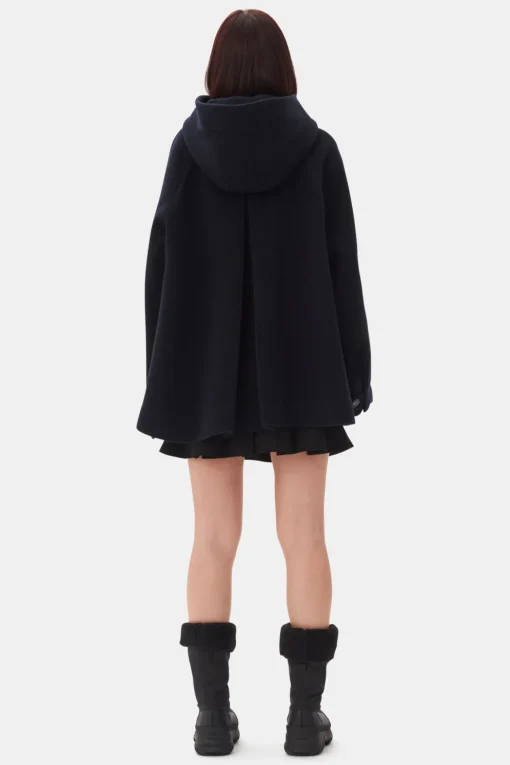 GANNI Kåper & Jakker<Dark Blue Midi-jakke SkyCaptain