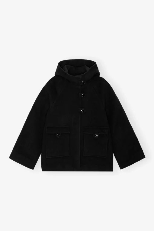 GANNI Kåper & Jakker<Dark Blue Midi-jakke SkyCaptain