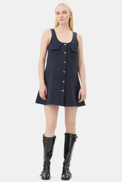 GANNI Ganni Exclusives | Sett<Dark Blue Mini-kjole SkyCaptain