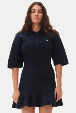 GANNI Ganni Exclusives | Kjoler<Dark Blue Mini-kjole SkyCaptain