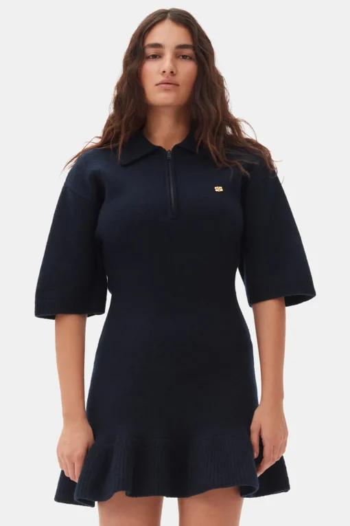 GANNI Ganni Exclusives | Kjoler<Dark Blue Mini-kjole SkyCaptain