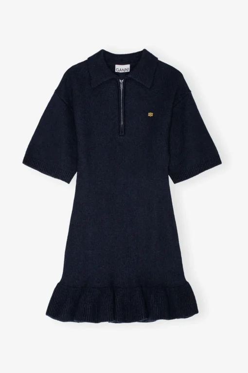 GANNI Ganni Exclusives | Kjoler<Dark Blue Mini-kjole SkyCaptain