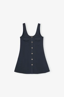 GANNI Ganni Exclusives | Sett<Dark Blue Mini-kjole SkyCaptain
