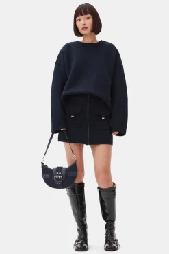 GANNI Sett | Skjørt<Dark Blue Mini-skjørt SkyCaptain