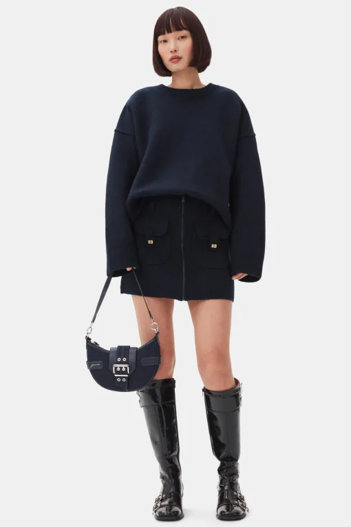 GANNI Sett | Skjørt<Dark Blue Mini-skjørt SkyCaptain