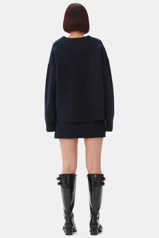 GANNI Sett | Skjørt<Dark Blue Mini-skjørt SkyCaptain