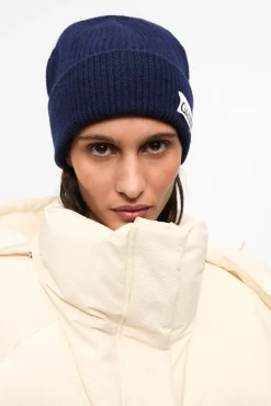 GANNI Hatter | Vintertilbehør<Dark Blue Rib Knit-lue Peacoat