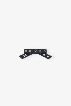 GANNI Accessories Til Hår | Små Gaver<Denim Eyelet Bow-hårspenne DarkNavy